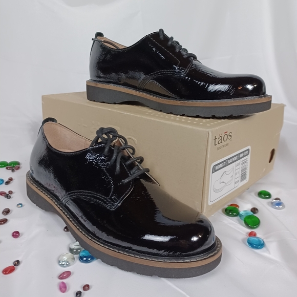 Taos womens sz 9 black patent leather Work it Oxford ♥️ - Picture 4 of 10